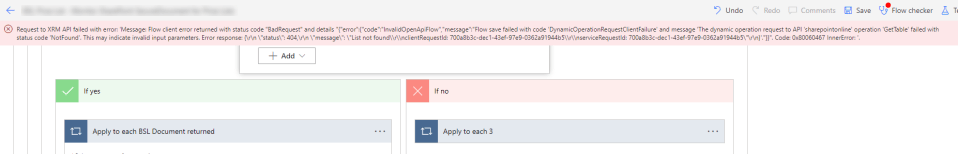 ‘GetTable’ failed with status code ‘NotFound’ Error in Power Automate ...